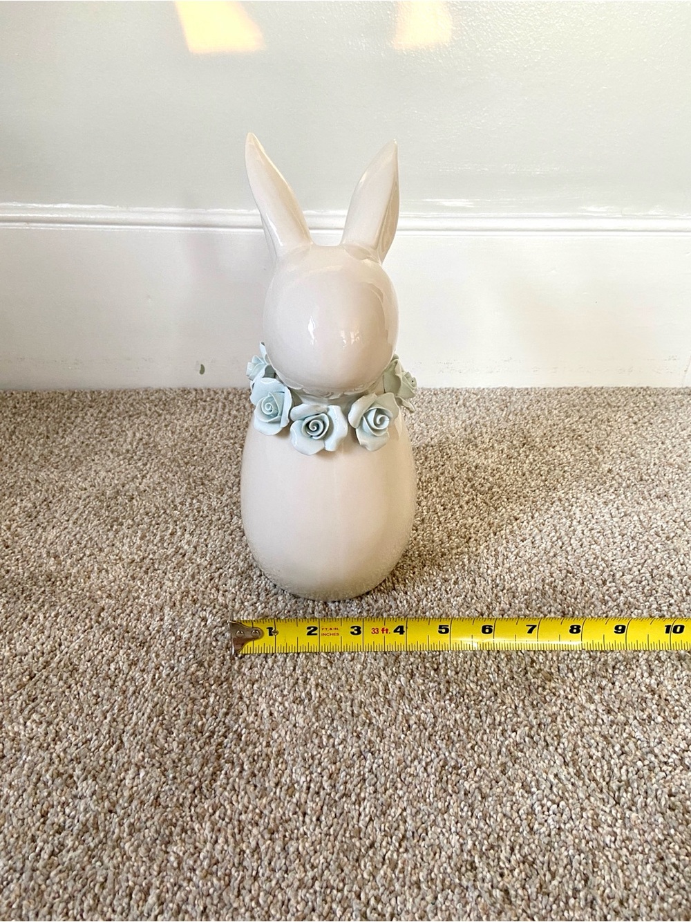 NWT Cupcakes and Cashmere Easter Bunny Figurine with Rose Collar Blue - Picture 13 of 15